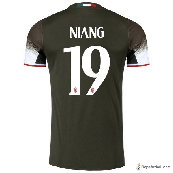 Camiseta AC Milan Replica Tercera Ropa Niang 2016/17 Marino Verde